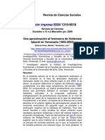  Histéresis Laboral en Venezuela (1965-2003)