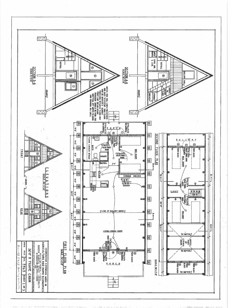 36 A Frame House Plans | PDF, image size:768x1024
