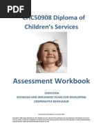 CHC50908 Diploma of Children's Services: Assessment Workbook