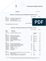 Transcript of Academic Record