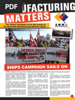 Download Dec 2014 Manufacturing Matters - AMWU WA by Australian Manufacturing Workers Union WA Branch SN250348446 doc pdf