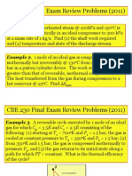 Cbe 230 Final Exam Review Problems (2011) : Example 1. A Superheated Steam at 100kpa and 150