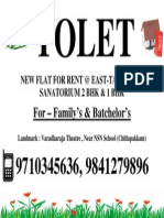 Tolet: For - Family's & Batchelor's