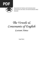 Compendium Vowels Consonants of English