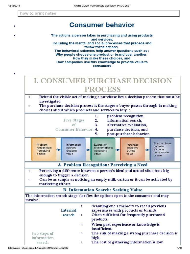 EKB Model in Consumer Decision Making | PDF | Consumer Behaviour ...