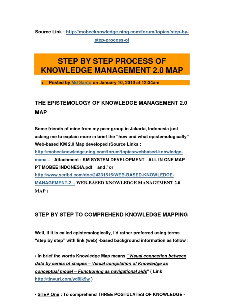 Step-by-Step Knowledge Management 2.0 | PDF | Epistemology | Mind