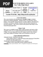 Download Desktop Publishing Syllabus Star Valley High School by anon-579447 SN25036427 doc pdf
