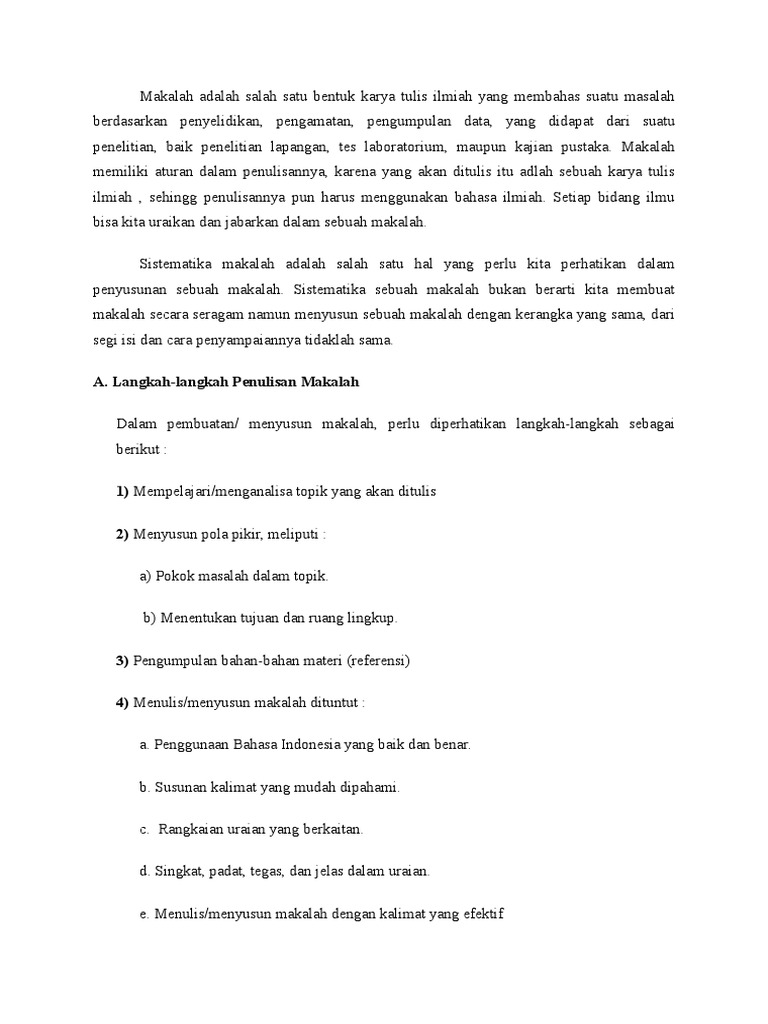 Langkah Langkah Menulis Makalah