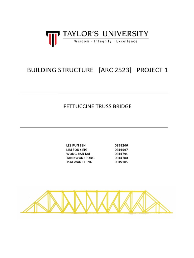 Fettuccine Truss Bridge Project Analysis | PDF | Truss | Adhesive