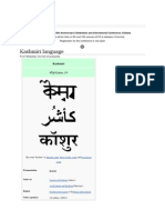 Kashmiri Language