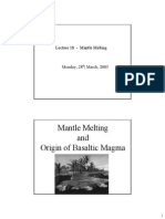 Mantle Melting and Origin of Basaltic Magma