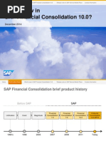 What's New in SAP Financial Consolidation 10.0