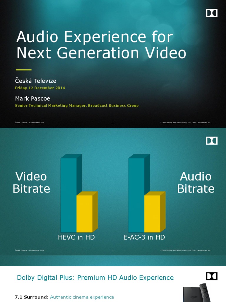 Audio Experience For Next Generation Video | PDF | Electronic ...