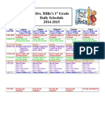 2014 Daily Schedule