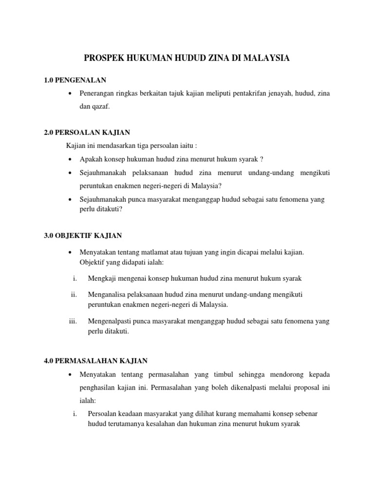 Pemahaman Masyarakat Kesalahan Hudud Zina Dan Qazaf Menurut Perspektif ...