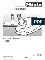 Miele S5000 Vacuum Cleaner Manual