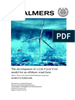 The development of a Life Cycle Cost model for an offshore wind farm