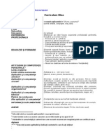 Model de Curriculum Vitae European