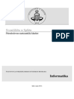 University of Split Faculty of Science and Mathematics Curriculum for Undergraduate Study Program in Computer Science