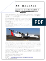 Press Release: Airstream Appointed To Remarket Four DHC-8 - (Q) 300s, One DHC-8-Q400 and Three PW123 Engines