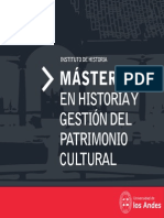 Diptico Master en Hist. y Gestion Patrimonio