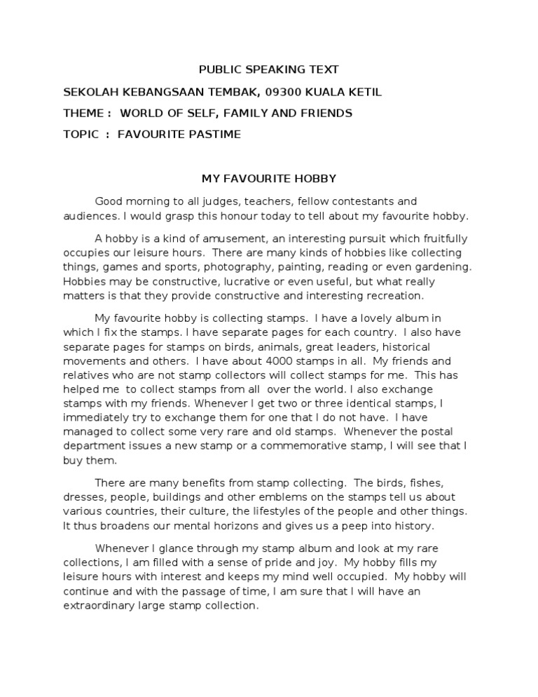 public speaking essay