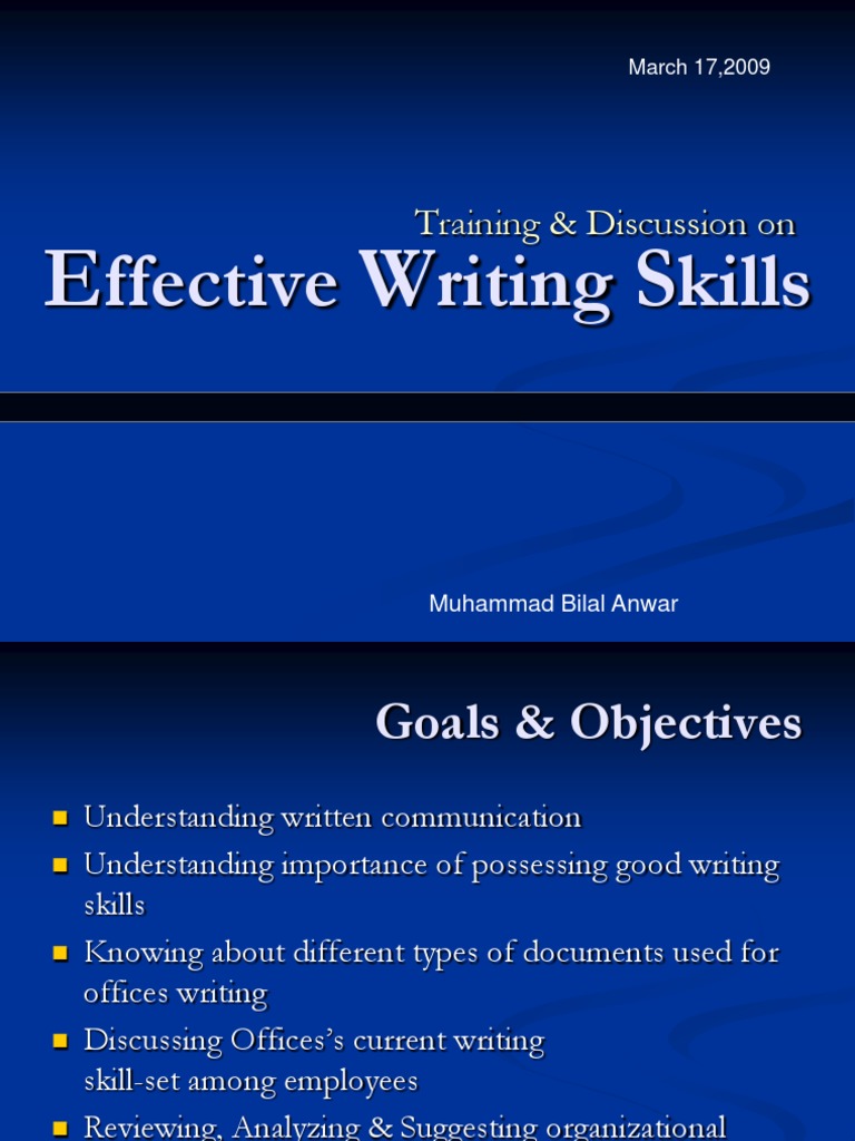 Effective Writing Skills Training Guide | PDF | Memorandum | Email