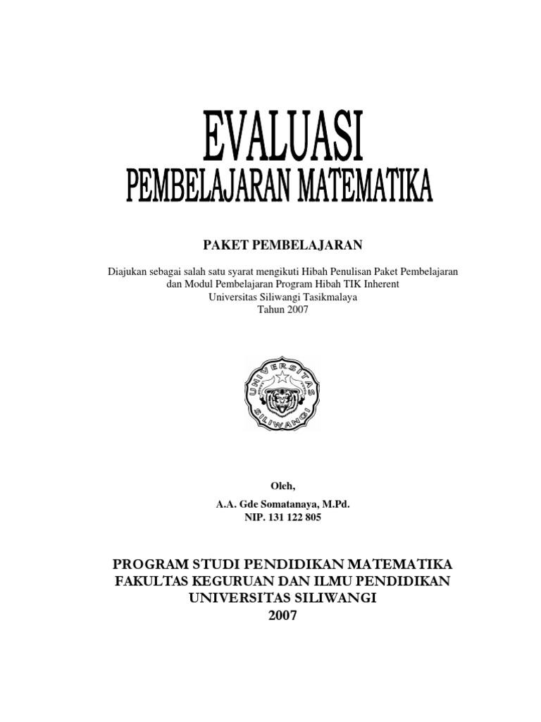 Makalah Evaluasi Pembelajaran Pdf