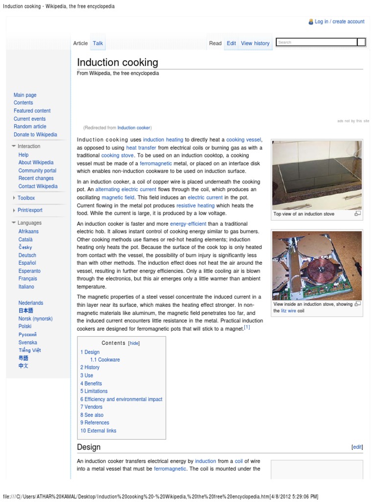 Induction Cooking Wikipedia, The Free Encyclopedia Download Free