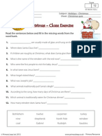 Christmas Close Exercise PDF