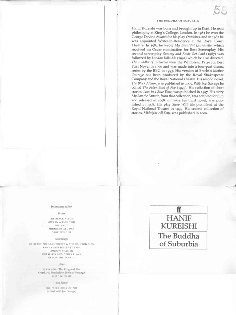 The Buddha Of Suburbia Resume Francais