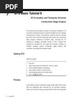 GTS Basic Tutorial 9 - 3D Excavation and Temporary Structure