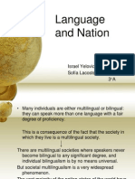 Language and Nation: Israel Yelovich Sofía Lacoste 3 °A