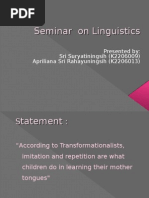 Download Seminar on Linguistics by suriyachy SN25042266 doc pdf