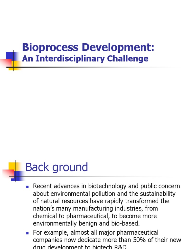Bioprocess Development in Biotechnology | PDF | Biotechnology ...