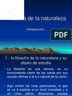 Filosofía de La Naturaleza