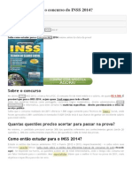 1 - Como Estudar para o Concurso Do INSS 2014