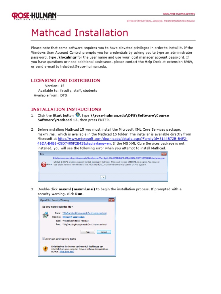 Mathcad 15 Installation Guide | PDF | Installation (Computer Programs ...