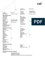 Icare Prime Job Details Printed: Job Particulars