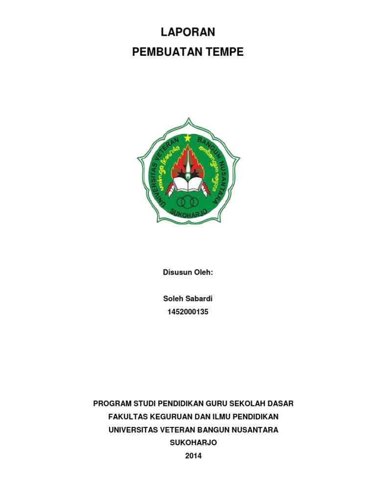 Laporan Pembuatan Tempe