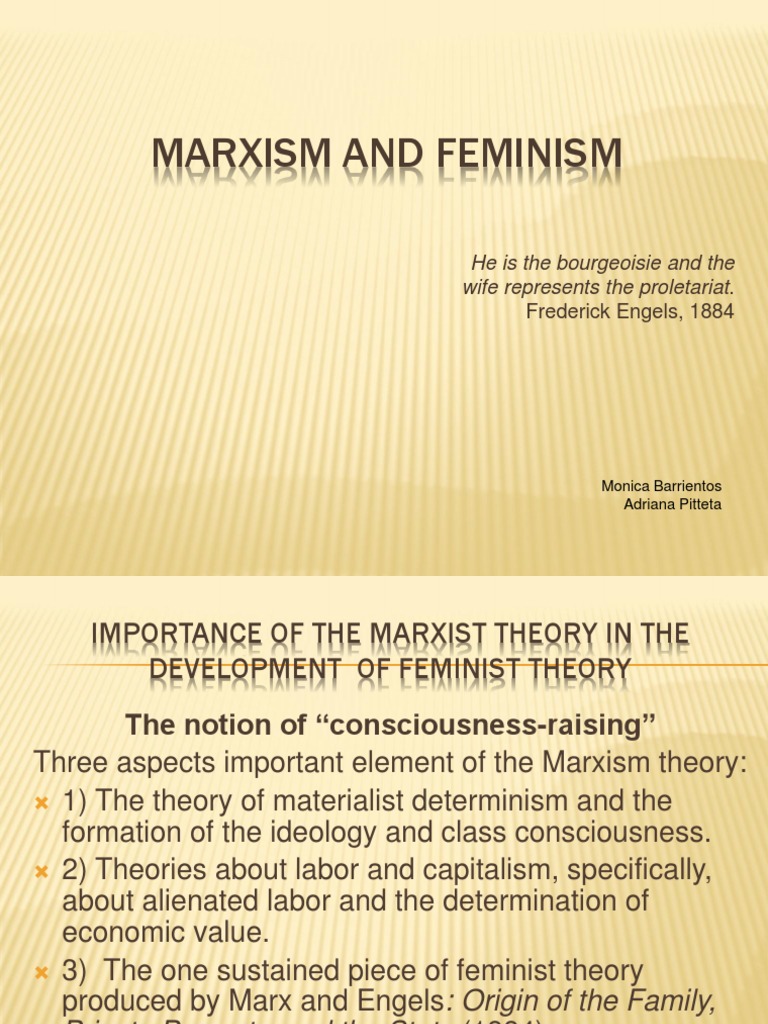Marxism and Feminism PDF Marxism Karl Marx