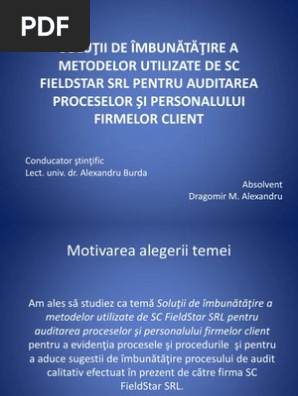 Power Point Licenta Dragomir Alexandru