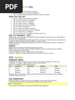 Introduction To SQL