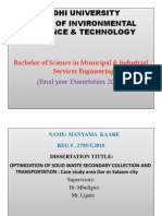 Optimization of Solid Wastes Secondary Collection and Transportation by Using GIS A Case Study of Dar Es Salaam City-TANZANIA by MANYAMA KAARE