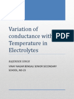 Variation of Conductance With Temperature in Electrolytes: Rajender Singh