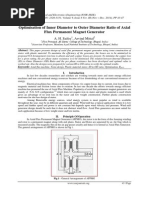 Optimisation of Inner Diameter to Outer Diameter Ratio of Axial Flux Permanent Magnet Generator
