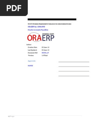 RD050 Account Payables