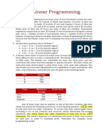 Linear Programming Exercise