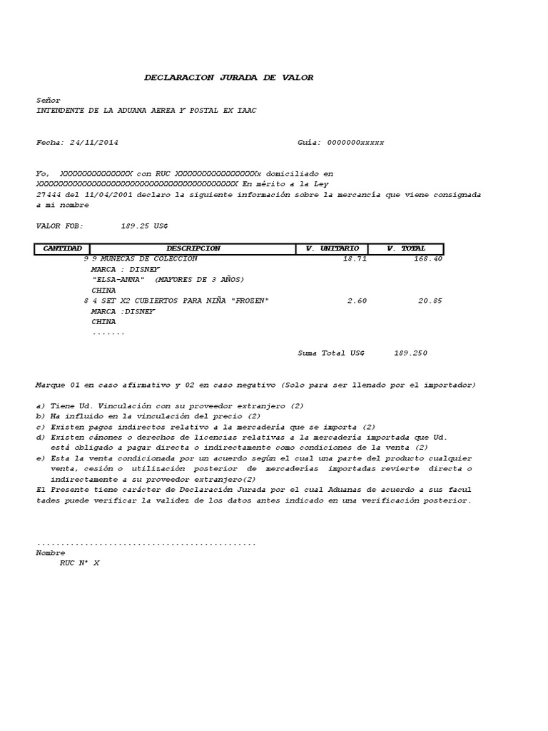 declaraci-n-jurada-de-valor-peru-pdf-economias-business