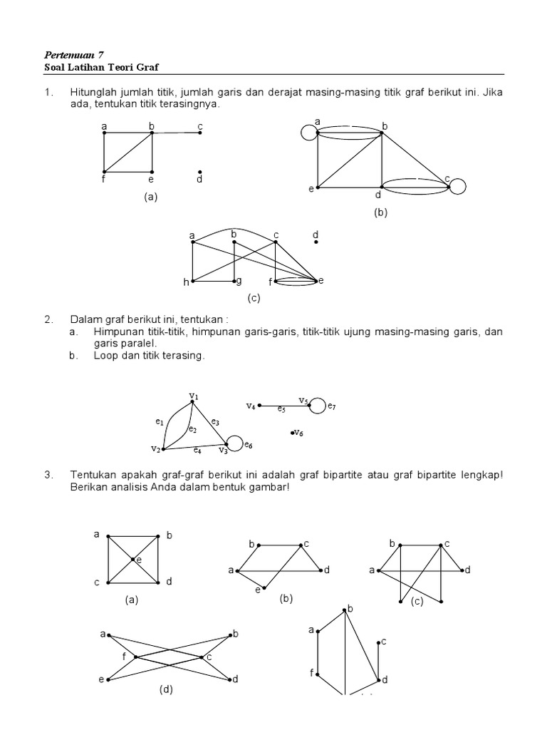 Pertemuan 7 Soal Latihan Teori Graf